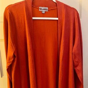 JM Collection Rusty/Red Cardigan